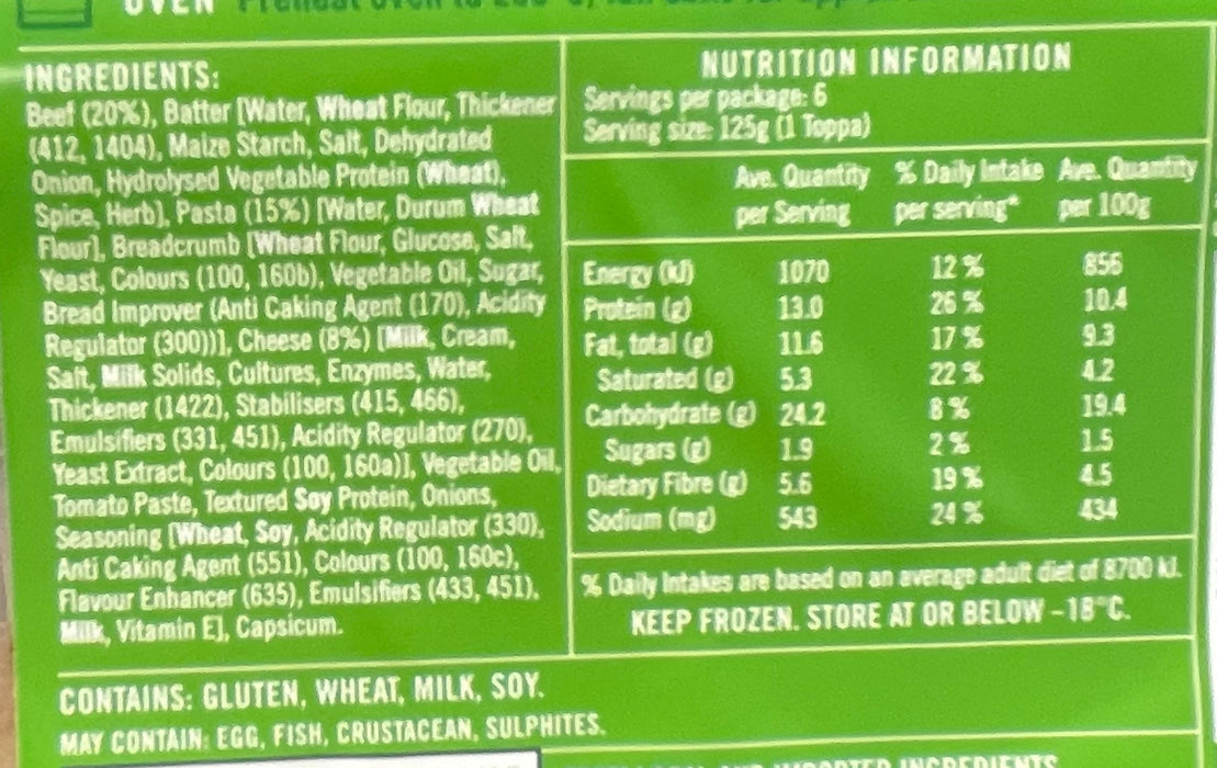 Leader Lasagne Toppas