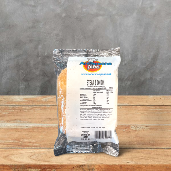Snack Pie - Andersons Steak and Onion - 2 pack