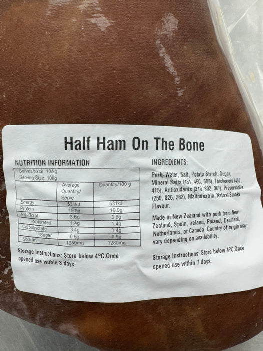 Ham on the Bone - Half - Knuckle End - 4.12kg