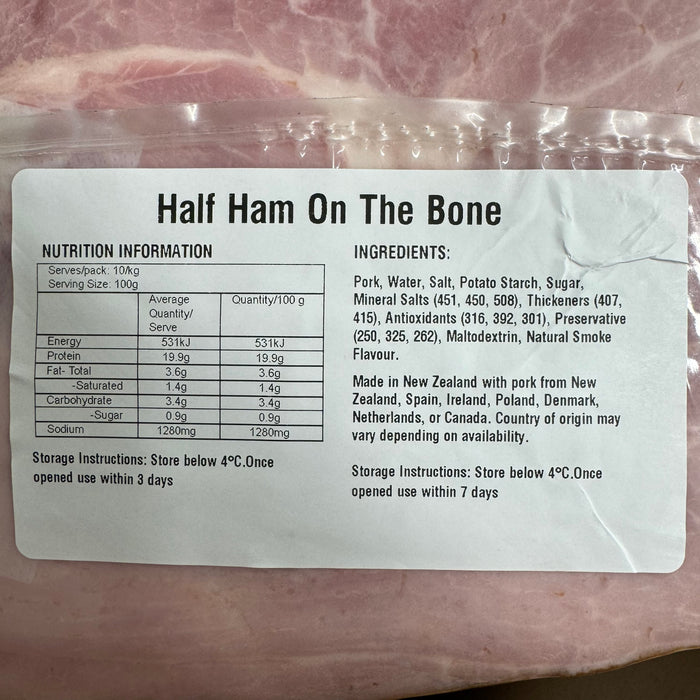 Ham on the Bone - Half - Butt End - 5.19kg