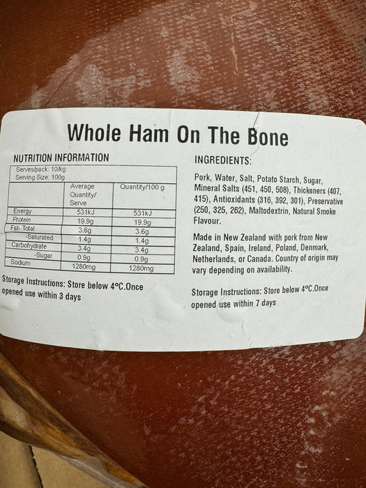 Ham on the Bone - Whole - 9.23kg