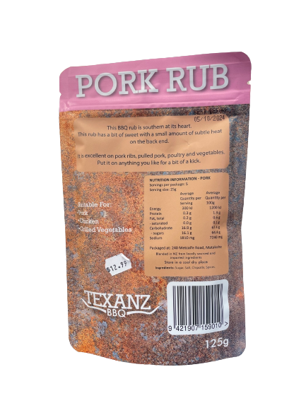 TEXANZ BBQ Rub/Seasoning - Pork